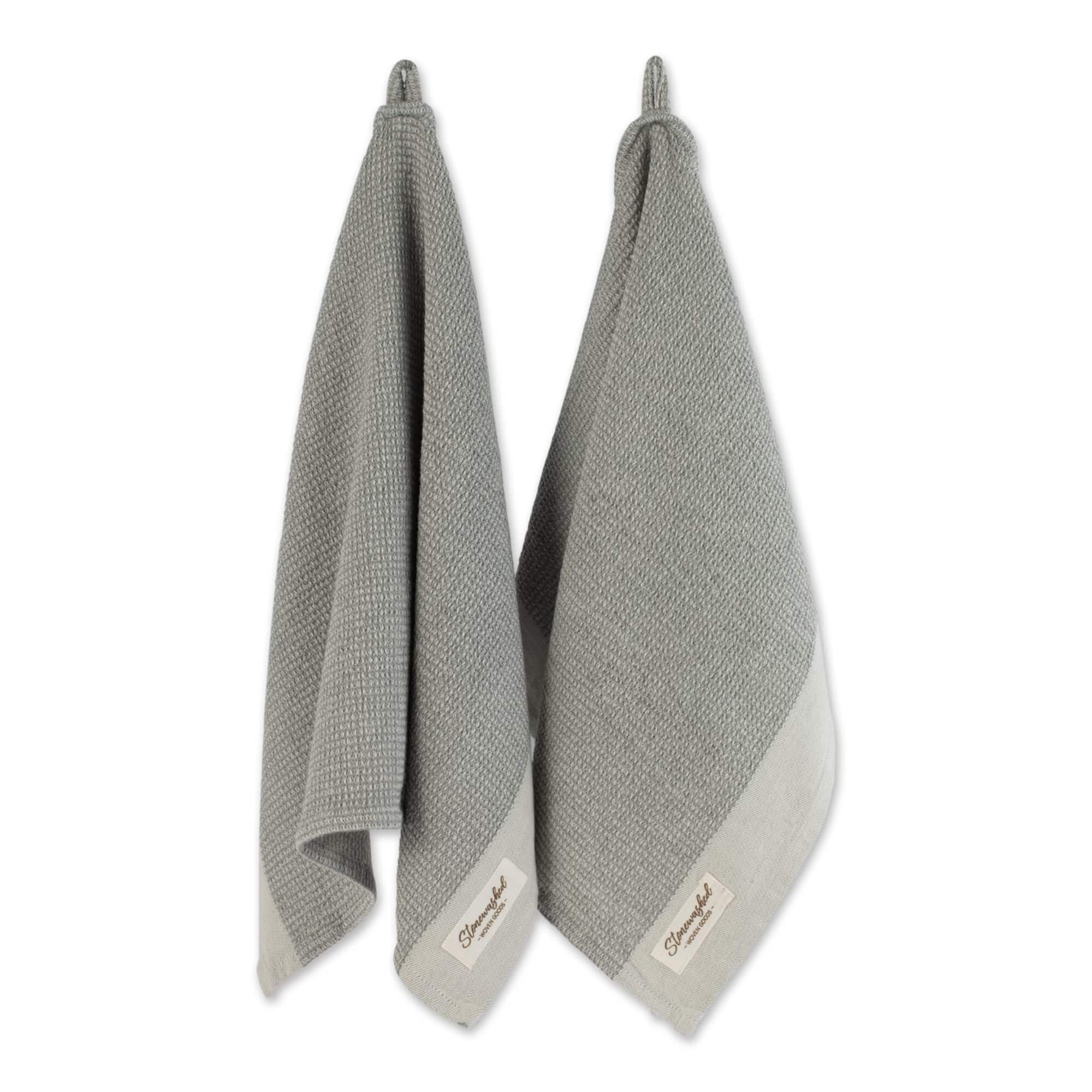 DII® Wild Dove Washed Waffle Woven Dishtowel, 2ct.